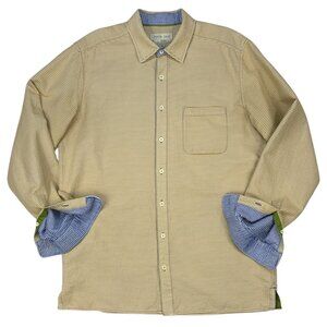 The Territory Ahead Striped Button Front Shirt LT Tall Size Yellow
